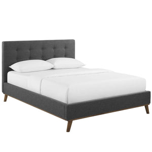 ModwayModway McKenzie Queen Biscuit Tufted Upholstered Fabric Platform Bed MOD-6005 MOD-6005-GRY- BetterPatio.com