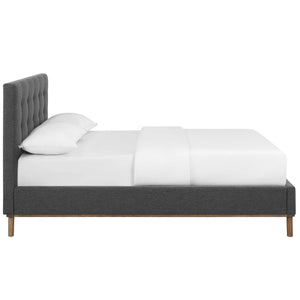 ModwayModway McKenzie Queen Biscuit Tufted Upholstered Fabric Platform Bed MOD-6005 MOD-6005-GRY- BetterPatio.com