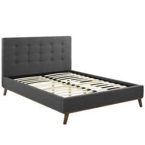 ModwayModway McKenzie Queen Biscuit Tufted Upholstered Fabric Platform Bed MOD-6005 MOD-6005-GRY- BetterPatio.com