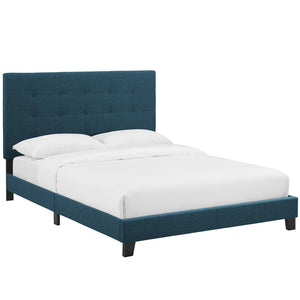 ModwayModway Melanie Full Tufted Button Upholstered Fabric Platform Bed MOD-5878 MOD-5878-AZU- BetterPatio.com