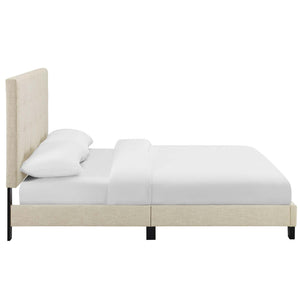 ModwayModway Melanie Full Tufted Button Upholstered Fabric Platform Bed MOD-5878 MOD-5878-BEI- BetterPatio.com