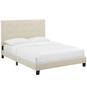 ModwayModway Melanie Full Tufted Button Upholstered Fabric Platform Bed MOD-5878 MOD-5878-BEI- BetterPatio.com