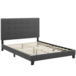 ModwayModway Melanie Full Tufted Button Upholstered Fabric Platform Bed MOD-5878 MOD-5878-GRY- BetterPatio.com