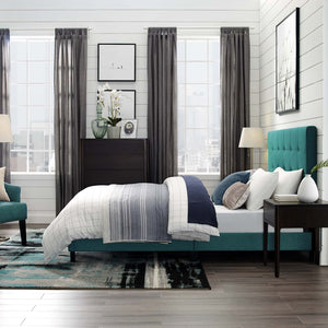 ModwayModway Melanie Full Tufted Button Upholstered Fabric Platform Bed MOD-5878 MOD-5878-TEA- BetterPatio.com