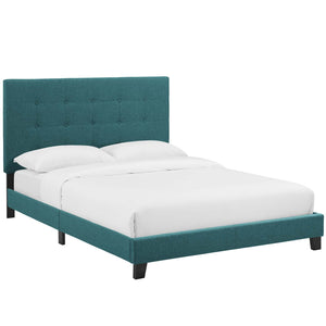 ModwayModway Melanie Full Tufted Button Upholstered Fabric Platform Bed MOD-5878 MOD-5878-TEA- BetterPatio.com