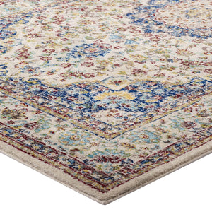 ModwayModway Meryam Distressed Persian Medallion 5x8 Area Rug R-1147-58 R-1147A-58- BetterPatio.com