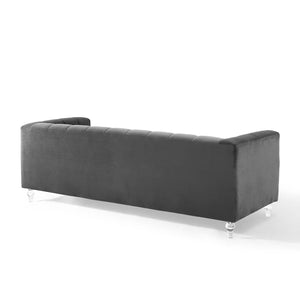 ModwayModway Mesmer Channel Tufted Button Performance Velvet Sofa EEI-3882 EEI-3882-CHA- BetterPatio.com