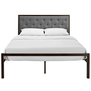 ModwayModway Mia Queen Fabric Bed MOD-5182 MOD-5182-BRN-GRY-SET- BetterPatio.com