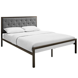 ModwayModway Mia Queen Fabric Bed MOD-5182 MOD-5182-BRN-GRY-SET- BetterPatio.com