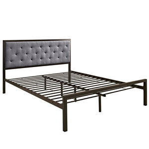 ModwayModway Mia Queen Fabric Bed MOD-5182 MOD-5182-BRN-GRY-SET- BetterPatio.com