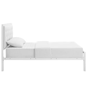 ModwayModway Mia Twin Vinyl Bed MOD-5179 MOD-5179-WHI-WHI-SET- BetterPatio.com