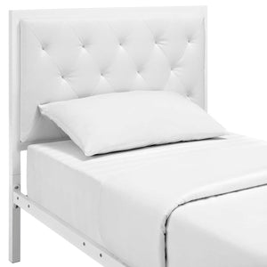 ModwayModway Mia Twin Vinyl Bed MOD-5179 MOD-5179-WHI-WHI-SET- BetterPatio.com