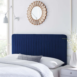 ModwayModway Milenna Channel Tufted Performance Velvet Full/Queen Headboard MOD-6339 MOD-6339-NAV- BetterPatio.com