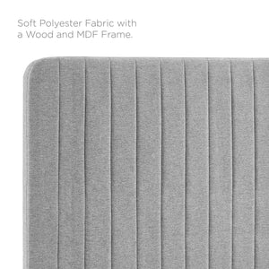 ModwayModway Milenna Channel Tufted Upholstered Fabric Full/Queen Headboard MOD-6340 MOD-6340-LGR- BetterPatio.com