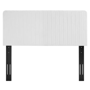 ModwayModway Milenna Channel Tufted Upholstered Fabric Full/Queen Headboard MOD-6340 MOD-6340-WHI- BetterPatio.com