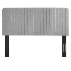 ModwayModway Milenna Channel Tufted Upholstered Fabric King/California King Headboard MOD-6342 MOD-6342-LGR- BetterPatio.com