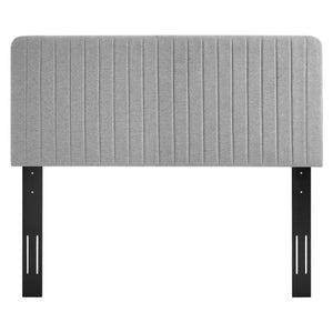 ModwayModway Milenna Channel Tufted Upholstered Fabric King/California King Headboard MOD-6342 MOD-6342-LGR- BetterPatio.com