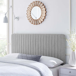 ModwayModway Milenna Channel Tufted Upholstered Fabric King/California King Headboard MOD-6342 MOD-6342-LGR- BetterPatio.com