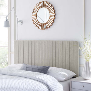 ModwayModway Milenna Channel Tufted Upholstered Fabric King/California King Headboard MOD-6342 MOD-6342-OAT- BetterPatio.com