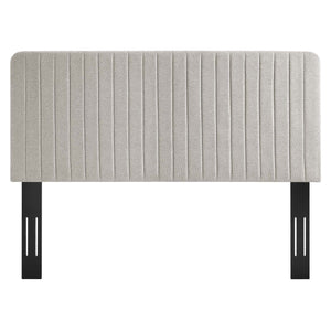 ModwayModway Milenna Channel Tufted Upholstered Fabric King/California King Headboard MOD-6342 MOD-6342-OAT- BetterPatio.com