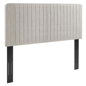 ModwayModway Milenna Channel Tufted Upholstered Fabric King/California King Headboard MOD-6342 MOD-6342-OAT- BetterPatio.com