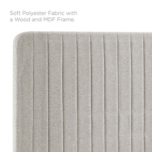 ModwayModway Milenna Channel Tufted Upholstered Fabric King/California King Headboard MOD-6342 MOD-6342-OAT- BetterPatio.com