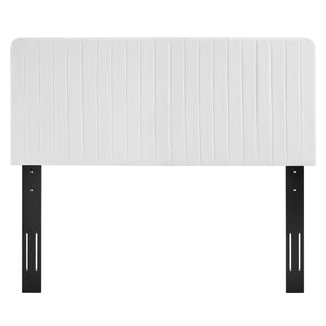 ModwayModway Milenna Channel Tufted Upholstered Fabric King/California King Headboard MOD-6342 MOD-6342-WHI- BetterPatio.com