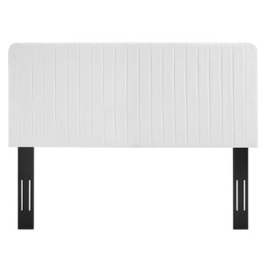 ModwayModway Milenna Channel Tufted Upholstered Fabric King/California King Headboard MOD-6342 MOD-6342-WHI- BetterPatio.com