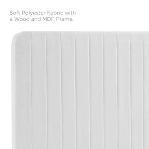 ModwayModway Milenna Channel Tufted Upholstered Fabric King/California King Headboard MOD-6342 MOD-6342-WHI- BetterPatio.com