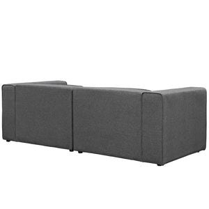 ModwayModway Mingle 2 Piece Upholstered Fabric Sectional Sofa Set EEI-2825 EEI-2825-GRY- BetterPatio.com