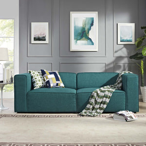 ModwayModway Mingle 2 Piece Upholstered Fabric Sectional Sofa Set EEI-2825 EEI-2825-TEA- BetterPatio.com