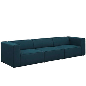 ModwayModway Mingle 3 Piece Upholstered Fabric Sectional Sofa Set EEI-2827 EEI-2827-BLU- BetterPatio.com