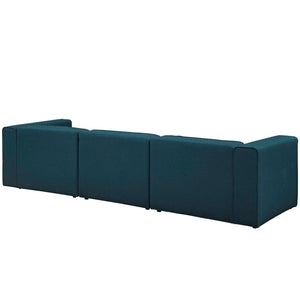 ModwayModway Mingle 3 Piece Upholstered Fabric Sectional Sofa Set EEI-2827 EEI-2827-BLU- BetterPatio.com