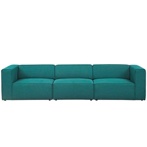 ModwayModway Mingle 3 Piece Upholstered Fabric Sectional Sofa Set EEI-2827 EEI-2827-TEA- BetterPatio.com