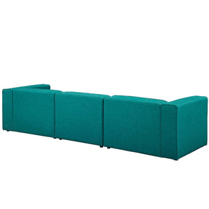 ModwayModway Mingle 3 Piece Upholstered Fabric Sectional Sofa Set EEI-2827 EEI-2827-TEA- BetterPatio.com