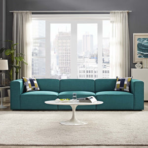 ModwayModway Mingle 3 Piece Upholstered Fabric Sectional Sofa Set EEI-2827 EEI-2827-TEA- BetterPatio.com