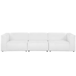 ModwayModway Mingle 3 Piece Upholstered Fabric Sectional Sofa Set EEI-2827 EEI-2827-WHI- BetterPatio.com