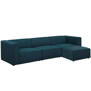 ModwayModway Mingle 4 Piece Upholstered Fabric Sectional Sofa Set EEI-2831 EEI-2831-BLU- BetterPatio.com