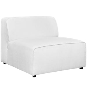 ModwayModway Mingle 5 Piece Upholstered Fabric Armless Sectional Sofa Set EEI-2839 EEI-2839-WHI- BetterPatio.com