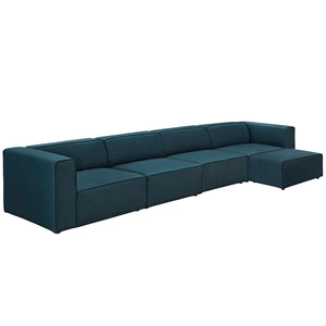 ModwayModway Mingle 5 Piece Upholstered Fabric Sectional Sofa Set EEI-2833 EEI-2833-BLU- BetterPatio.com