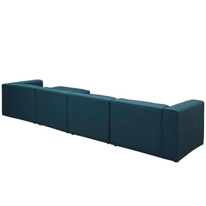 ModwayModway Mingle 5 Piece Upholstered Fabric Sectional Sofa Set EEI-2833 EEI-2833-BLU- BetterPatio.com