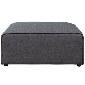 ModwayModway Mingle Fabric Ottoman EEI-2726 EEI-2726-GRY- BetterPatio.com