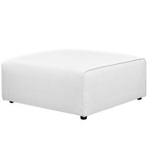 ModwayModway Mingle Fabric Ottoman EEI-2726 EEI-2726-WHI- BetterPatio.com