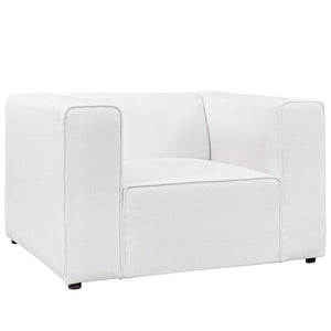 ModwayModway Mingle Upholstered Fabric Armchair EEI-2718 EEI-2718-WHI- BetterPatio.com