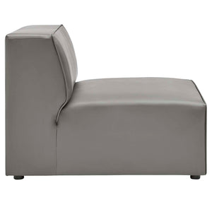 ModwayModway Mingle Vegan Leather Armless Chair EEI-4623 EEI-4623-GRY- BetterPatio.com