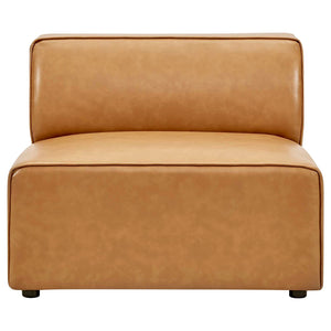 ModwayModway Mingle Vegan Leather Armless Chair EEI-4623 EEI-4623-TAN- BetterPatio.com