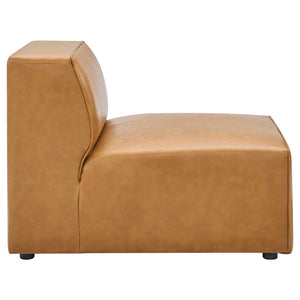 ModwayModway Mingle Vegan Leather Armless Chair EEI-4623 EEI-4623-TAN- BetterPatio.com