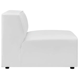 ModwayModway Mingle Vegan Leather Armless Chair EEI-4623 EEI-4623-WHI- BetterPatio.com