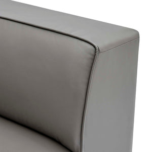 ModwayModway Mingle Vegan Leather Corner Chair EEI-4625 EEI-4625-GRY- BetterPatio.com