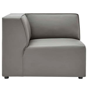 ModwayModway Mingle Vegan Leather Corner Chair EEI-4625 EEI-4625-GRY- BetterPatio.com